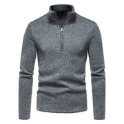 Warme Pullover-Winterjacke mit Reißverschluss