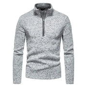 Warme Pullover-Winterjacke mit Reißverschluss