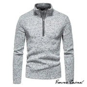 Warm pullover winter jacket with zipper