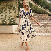 LAINEY - Elegantes v-ausschnitt midikleid