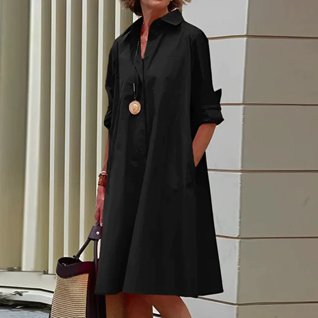 ASHLEEN - Modische Kleid mit langen Armeln | Inna Mode®️