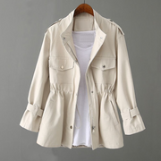 Lenja - solid color drawstring jacket for women
