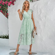 RONJA - Stilvolles v-ausschnitt midikleid