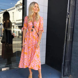 MELBA - Stilvoll viertelärmel kleid