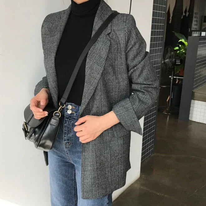 Flina -  blazer mit karierter jacke | Inna Mode®️