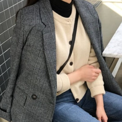 Flina -  blazer mit karierter jacke | Inna Mode®️