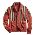 EDOARDO - Herren Jacquard Strickjacke im Vintage Stil