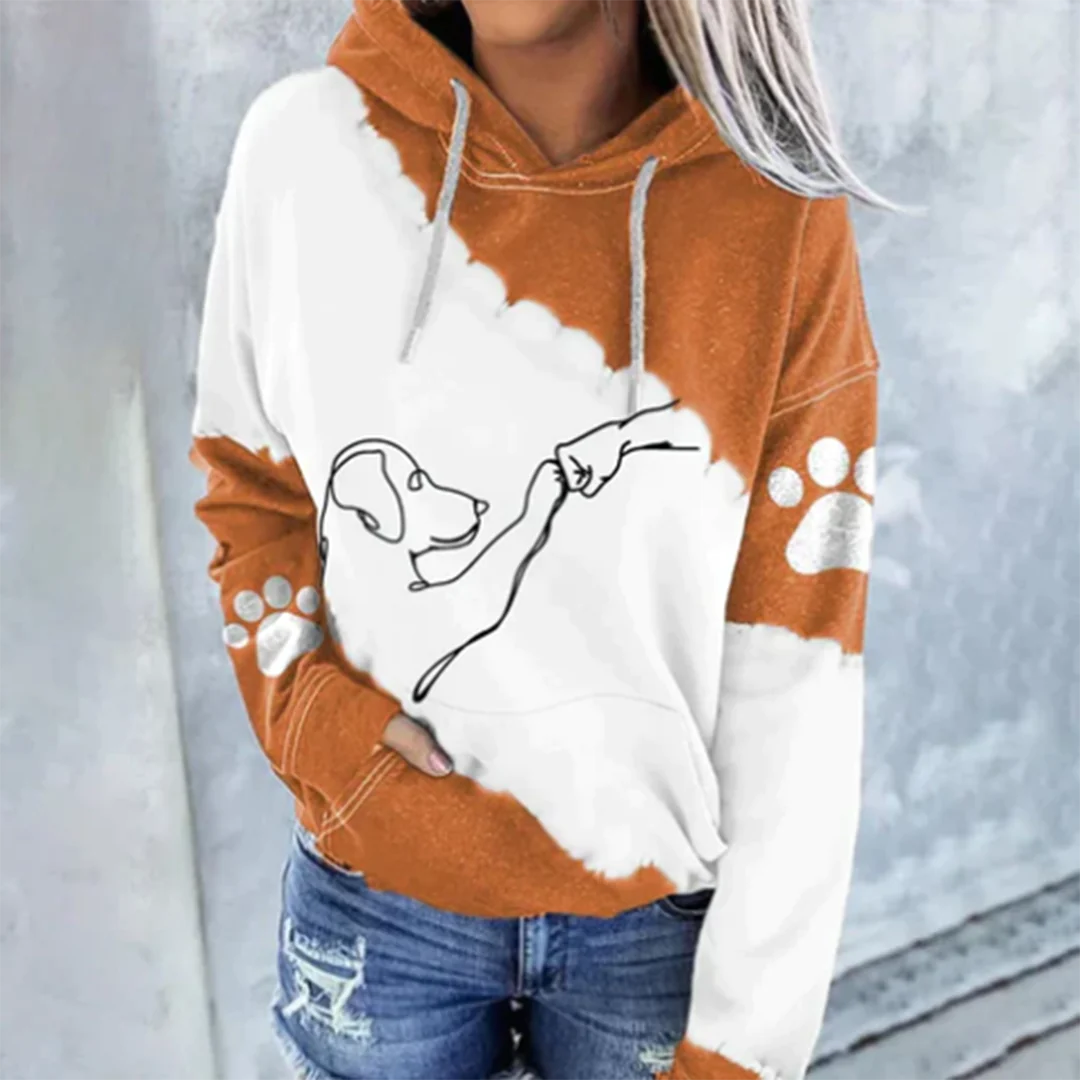ROSAMUND - Trendiger hoodie mit Hundedruck