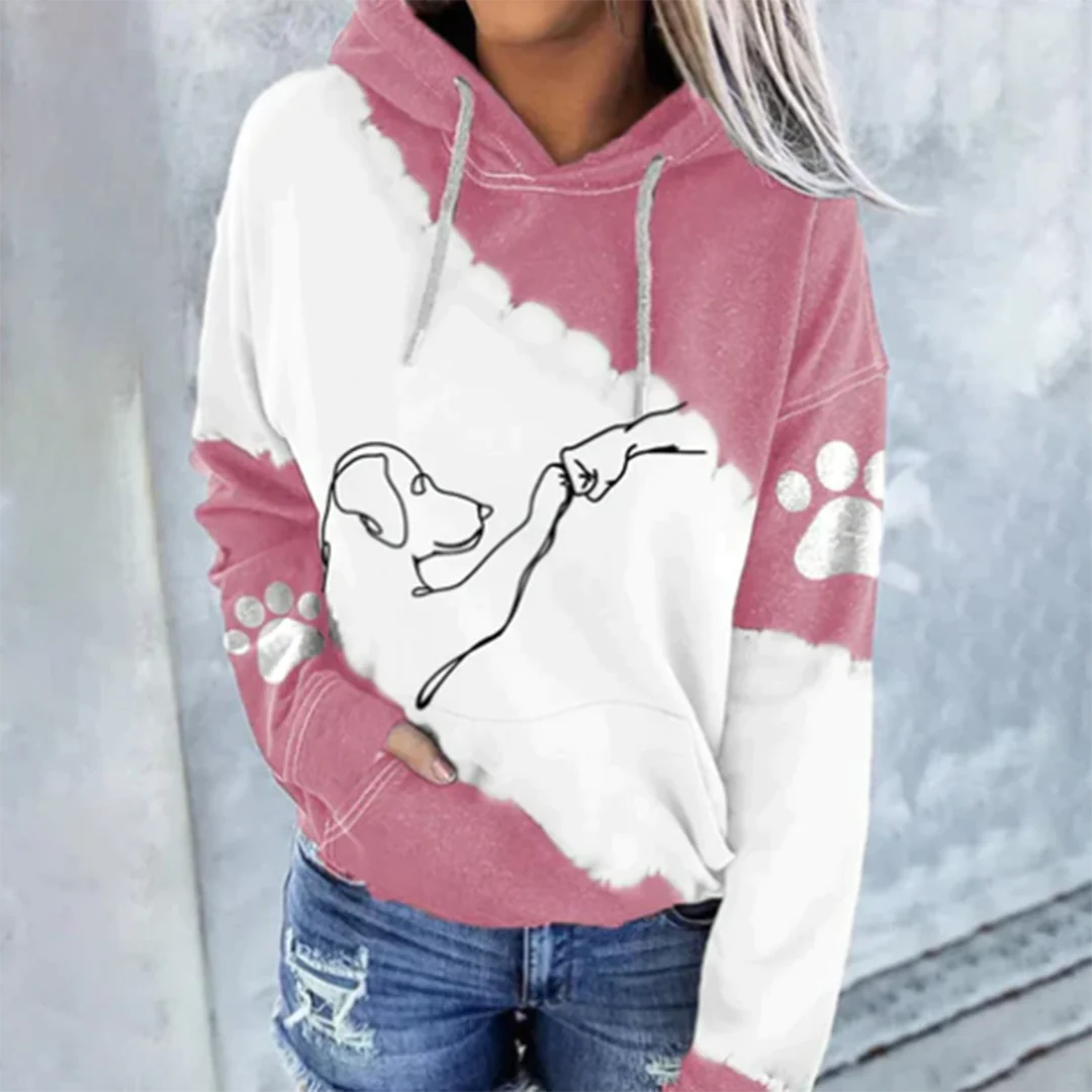 ROSAMUND - Trendiger hoodie mit Hundedruck