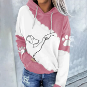 ROSAMUND - Trendiger hoodie mit Hundedruck