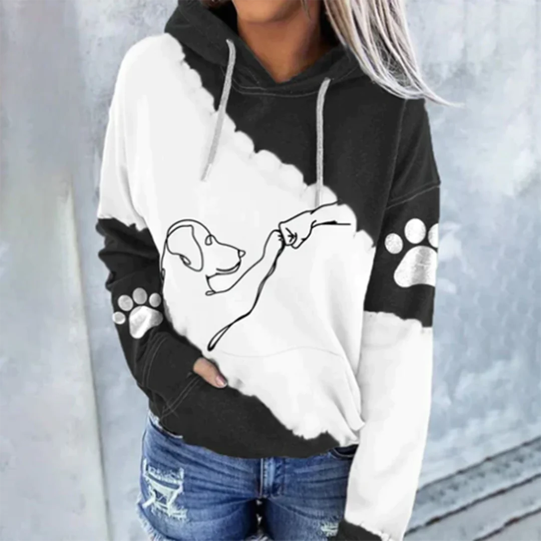 ROSAMUND - Trendiger hoodie mit Hundedruck