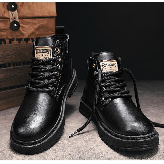 Declan - vintage pu-leder schnürstiefel | Inna Mode®️