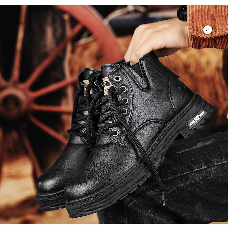 Declan - vintage pu-leder schnürstiefel | Inna Mode®️